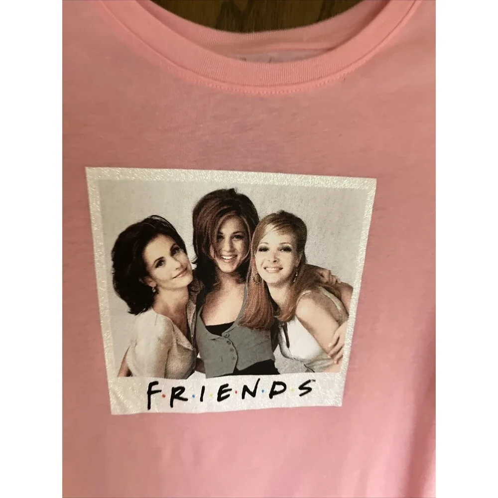XL Juniors F.R.I.E.N.D.S T-shirt Rachel Phoebe Monica TV Show Y2K
